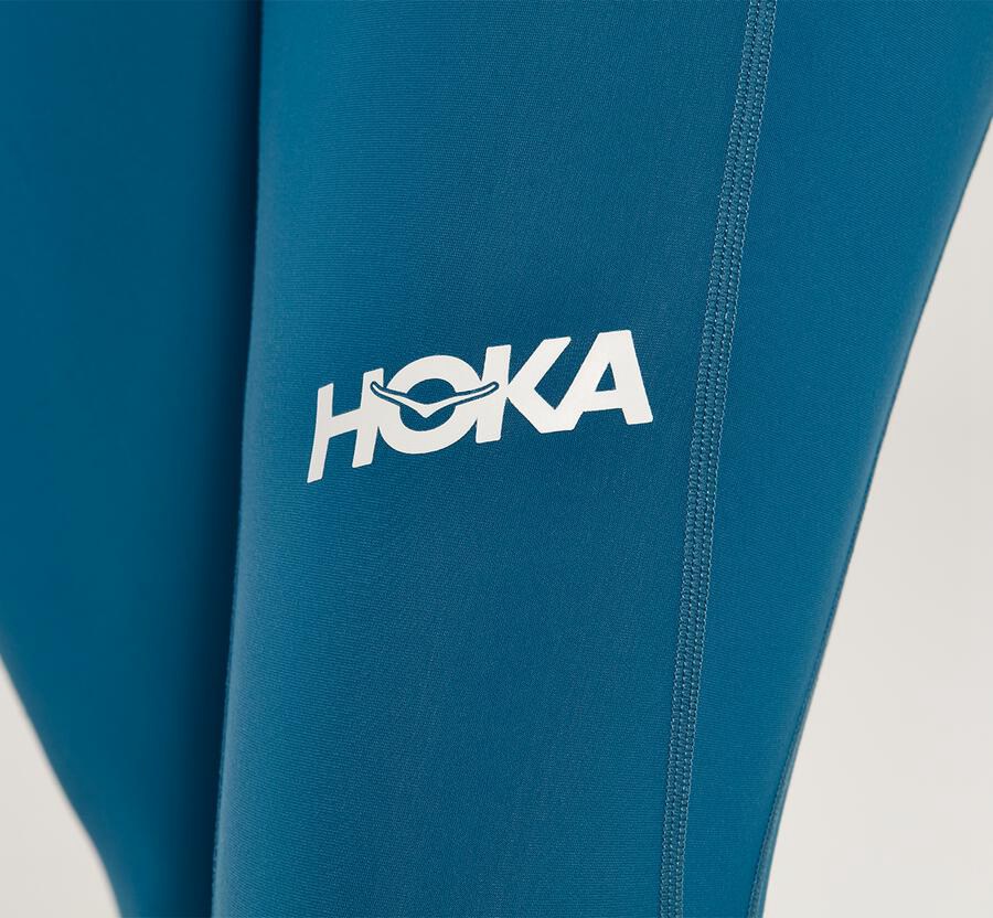 Hoka One One Broek Dames - Performance Crop Tight - Blauw - ZH8324910